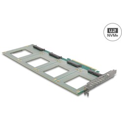 Karta PCI Express 4.0 x16 do 4x U.2 NVMe SFF-8639 Delock 90169