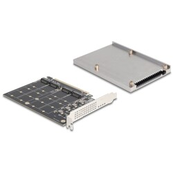 Karta PCI Express x16 4x NVMe M.2 key M z radiatorem Delock 90210