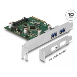 Karta PCI Express x4 do 2x zewn. USB 3.2 Gen 2 typ A żeńskie Delock 90298
