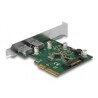 Karta PCI Express x4 do 2x zewn. USB 3.2 Gen 2 typ A żeńskie Delock 90298