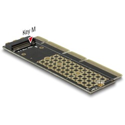Karta PCI Express x16 x4/x8 1x NVMe M.2 key M jako serwer Delock 90303