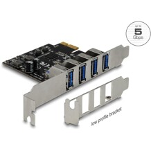 Karta PCI Express x1 do 4x zewn. USB 5Gbps typ A żeńskie Delock 90304