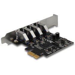 Karta PCI Express x1 do 4x zewn. USB 5Gbps typ A żeńskie Delock 90304