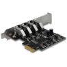 Karta PCI Express x1 do 4x zewn. USB 5Gbps typ A żeńskie Delock 90304