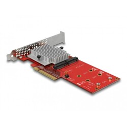 Karta PCI Express x8 2x NVMe M.2 key M low profile Delock 90305