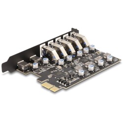 Karta PCI Express x1 do 5x zewn. USB 5Gbps typ A + 2x zewn. USB-C Delock 90346