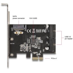 Karta PCI Express x1 do 2x wewn. USB 3.0 Pin Header Delock 90387