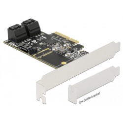 Karta PCI Express x4 5-portowa SATA low profile Delock 90395