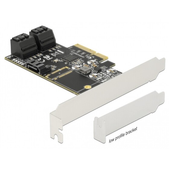 Karta PCI Express x4 5-portowa SATA low profile Delock 90395