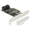 Karta PCI Express x4 5-portowa SATA low profile Delock 90395