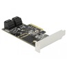 Karta PCI Express x4 5-portowa SATA low profile Delock 90395