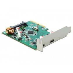 Karta PCI Express x4 do 2x zewn. USB 10Gbps USB-C żeńskie Delock 90397