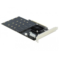 Karta PCI Express x8/x16 4x NVMe M.2 key M Delock 90409