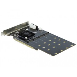 Karta PCI Express x8/x16 4x NVMe M.2 key M Delock 90409