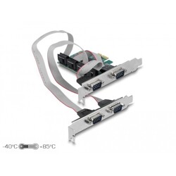 Karta PCI Express x1 4-portowa RS-232 Delock 90410