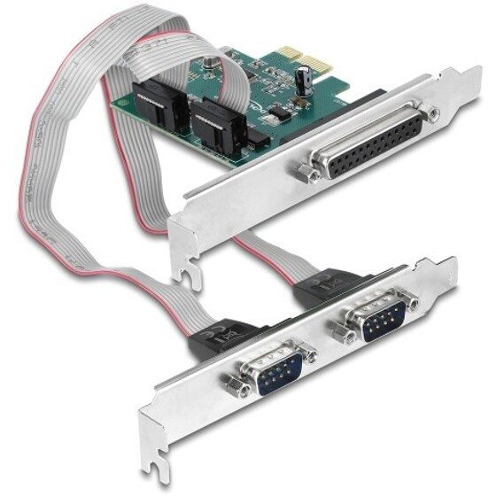 Karta PCI Express x1 2-portowa RS-232 + port równoległy IEEE 1284 Delock 90413