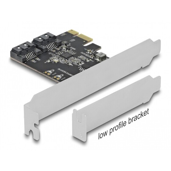 Karta PCI Express x1 2-portowa SATA low profile Delock 90431