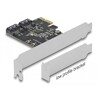 Karta PCI Express x1 2-portowa SATA low profile Delock 90431