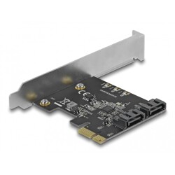 Karta PCI Express x1 2-portowa SATA low profile Delock 90431
