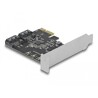 Karta PCI Express x1 2-portowa SATA low profile Delock 90431