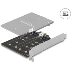 Karta PCI Express x1 2x wewn. M.2 key B Delock 90432