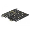 Karta PCI Express x1 2x wewn. M.2 key B Delock 90432