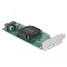 Karta PCI Express x8 do 2x NVMe SFF-8643 low profile Delock 90438