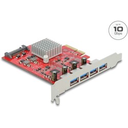 Karta PCI Express x4 do 4x USB-A 10Gbps zewn. żeńskie Delock 90481