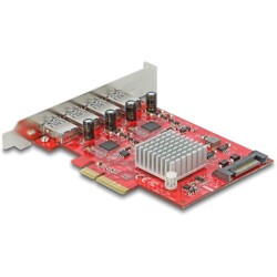 Karta PCI Express x4 do 4x USB-A 10Gbps zewn. żeńskie Delock 90481
