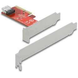 Karta PCI Express x4 do 1x wewn. SFF-8654 4i NVMe low profile Delock 90483