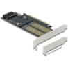 Karta PCI Express x16 1x M.2 key B + 1x NVMe M.2 key M + 1x mSATA low profile Delock 90486