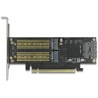 Karta PCI Express x16 1x M.2 key B + 1x NVMe M.2 key M + 1x mSATA low profile Delock 90486