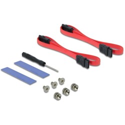 Karta PCI Express x16 1x M.2 key B + 1x NVMe M.2 key M + 1x mSATA low profile Delock 90486