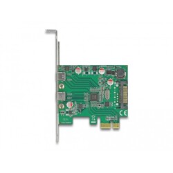 Karta PCI Express x1 do 2x USB-C 5Gbps zewn. żeńskie Delock 90493