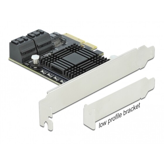 Karta PCI Express x4 5-portowa SATA low profile Delock 90498