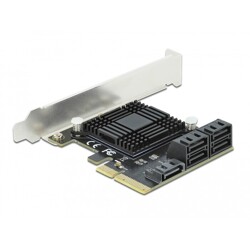 Karta PCI Express x4 5-portowa SATA low profile Delock 90498