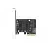 Karta PCI Express x4 5-portowa SATA low profile Delock 90498