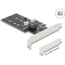 Karta PCI Express x4 3x SATA + 2x M.2 key B low profile Delock 90499