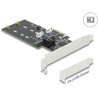 Karta PCI Express x4 3x SATA + 2x M.2 key B low profile Delock 90499