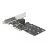 Karta PCI Express x4 3x SATA + 2x M.2 key B low profile Delock 90499