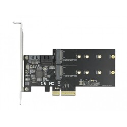Karta PCI Express x4 3x SATA + 2x M.2 key B low profile Delock 90499