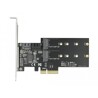 Karta PCI Express x4 3x SATA + 2x M.2 key B low profile Delock 90499