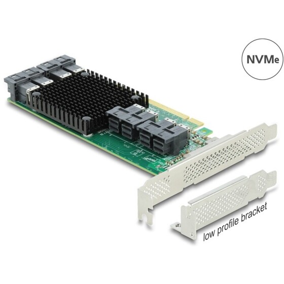 Karta PCI Express x16 do 8xNVMe SFF-8643 low profile Delock 90504