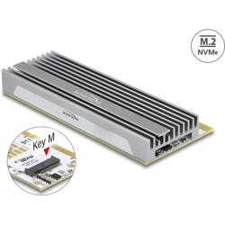 Karta PCI Express x16 (x4/x8) 1x NVMe M.2 key M z podświetleniem LED Delock 90566