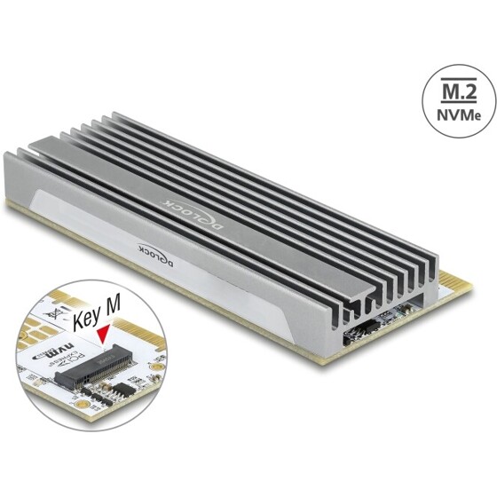 Karta PCI Express x16 (x4/x8) 1x NVMe M.2 key M z podświetleniem LED Delock 90566