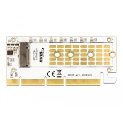 Karta PCI Express x16 (x4/x8) 1x NVMe M.2 key M z podświetleniem LED Delock 90566