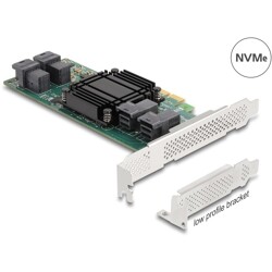 Karta PCI Express x8 do 4x NVMe SFF-8643 low profile Delock 90585