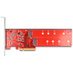 Karta PCI Express x8 2x NVMe M.2 key M 110 mm low profile Delock 90616