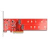 Karta PCI Express x8 2x NVMe M.2 key M 110 mm low profile Delock 90616