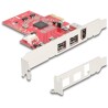 Karta PCI Express x1 na 2x FireWire B + 1x FireWireA low profile Delock 90738